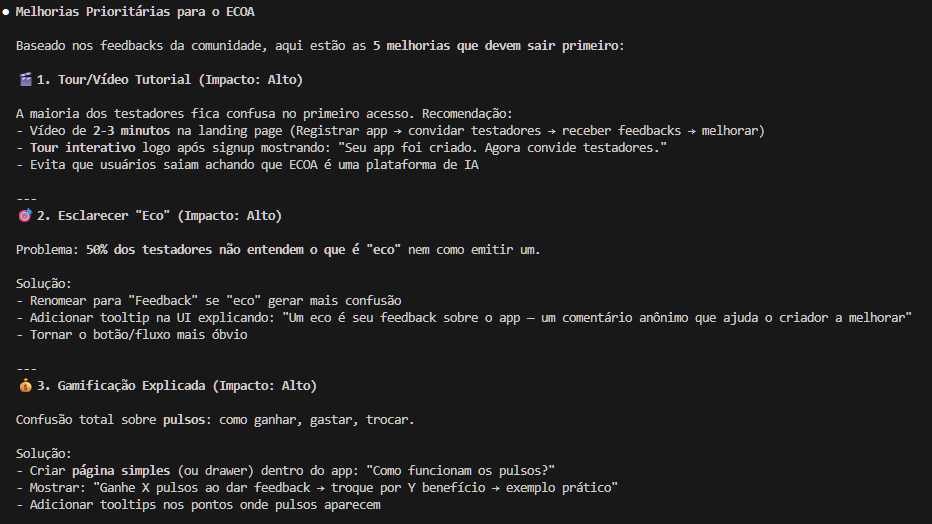 Consola de ejecución del análisis